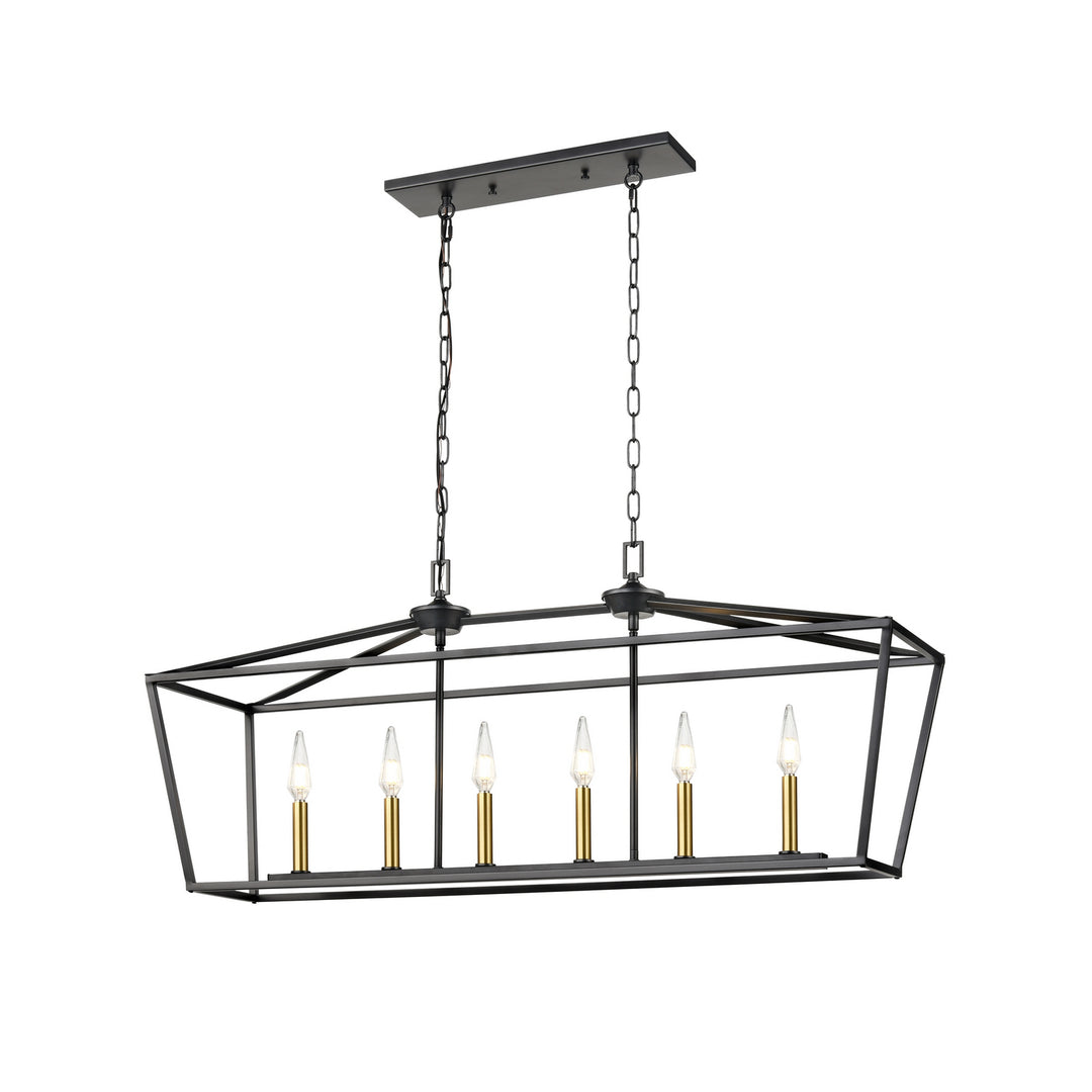 Lundy'S Lane Six Light Linear Pendant in Multiple/Graphite - available from The Lighting Shoppe, trusted by Canadian homeowners