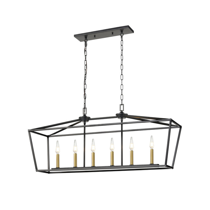 DVI Canada - DVP30102MF+GR - Six Light Linear Pendant - Lundy'S Lane - Multiple Finishes And Graphite