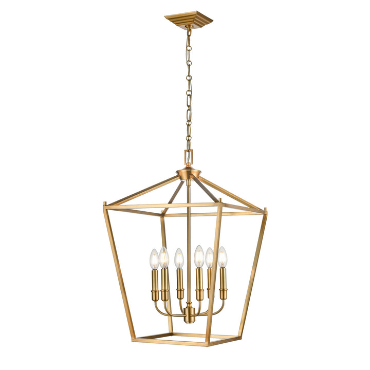 DVI Canada - DVP30148MF+BR - Six Light Foyer Pendant - Lundy'S Lane - Multiple Finishes And Brass