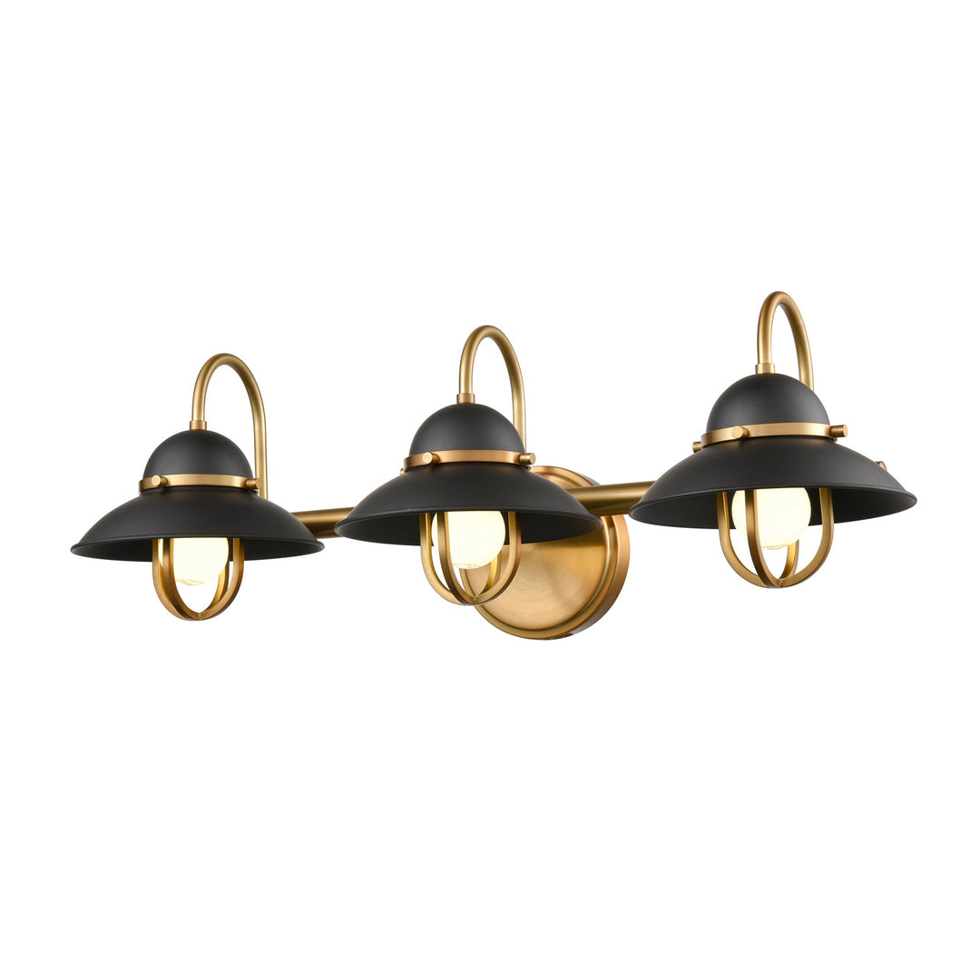 DVI Canada - DVP31043GR+VBR - Three Light Vanity - Peggy'S Cove - Graphite And Venetian Brass