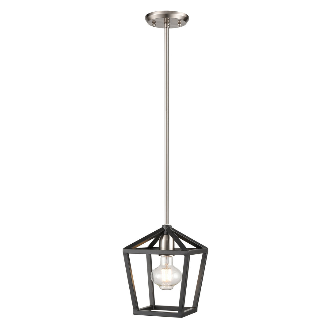 Cabot Trail One Light Mini-Pendant in Satin And Graphite - available from The Lighting Shoppe, trusted by Canadian homeowners