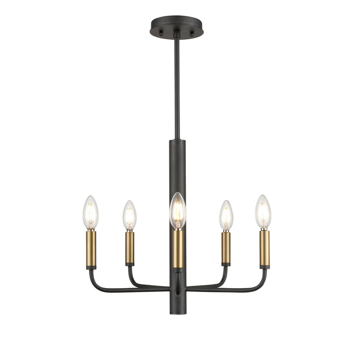 DVI Canada - DVP44025MF+GR - Five Light Chandelier - Olivia - Multiple Finishes Ad Painted Satin Brass