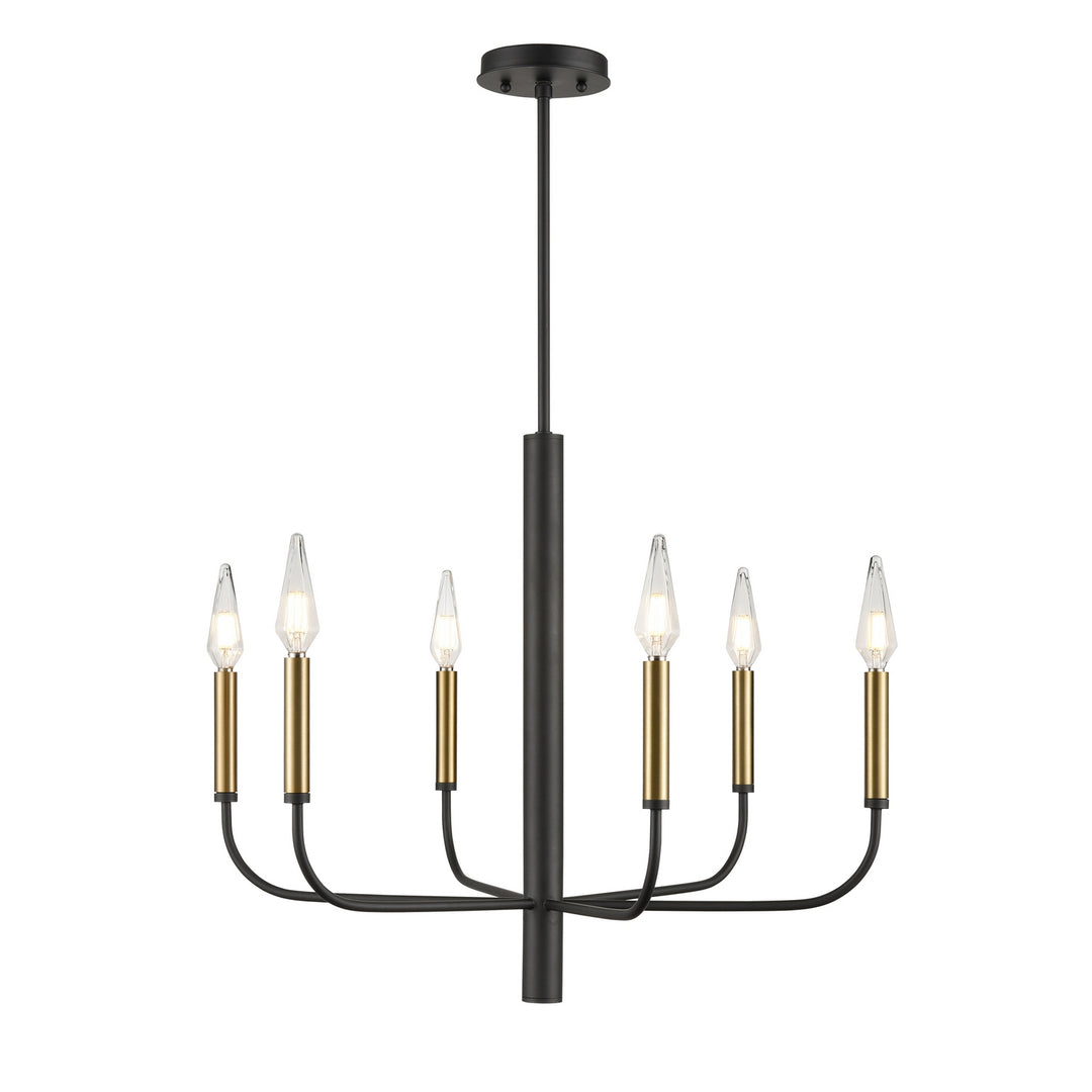 Olivia Six Light Chandelier in Multiple/Graphite - available from The Lighting Shoppe, trusted by Canadian homeowners