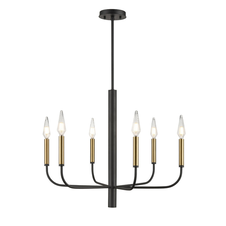 Olivia Six Light Chandelier in Multiple/Graphite - available from The Lighting Shoppe, trusted by Canadian homeowners