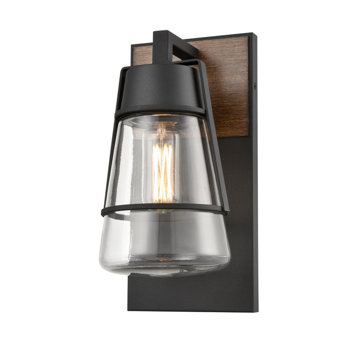 DVI Canada - DVP44472BK+IW-CL - One Light Wall Sconce - Lake Of The Woods Outdoor - Black And Ironwood On Metal w/Clear Glass