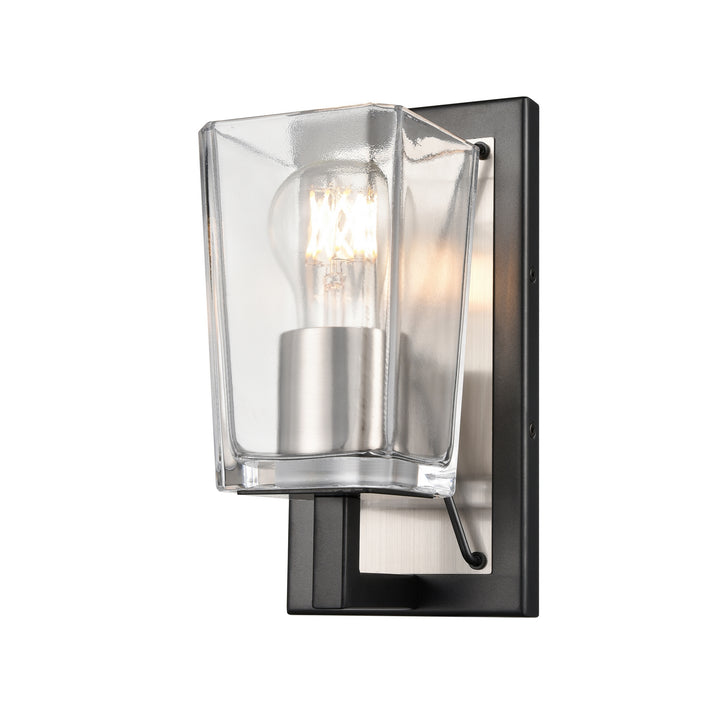 DVI Canada - DVP46901SN+GR-CL - One Light Wall Sconce - Riverdale - Satin Nickel And Graphite w/Clear Glass