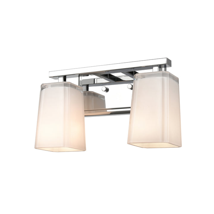 DVI Canada - DVP47922CH-SSOP - Two Light Vanity - Riverside - Chrome w/Silk Screen Opal Glass