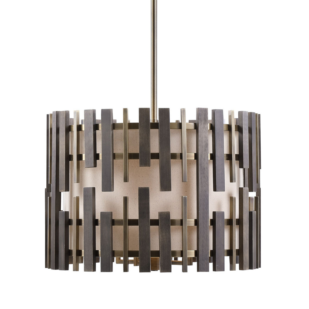 Myers Four Light Pendant in Antique Brass - available from The Lighting Shoppe, trusted by Canadian homeowners