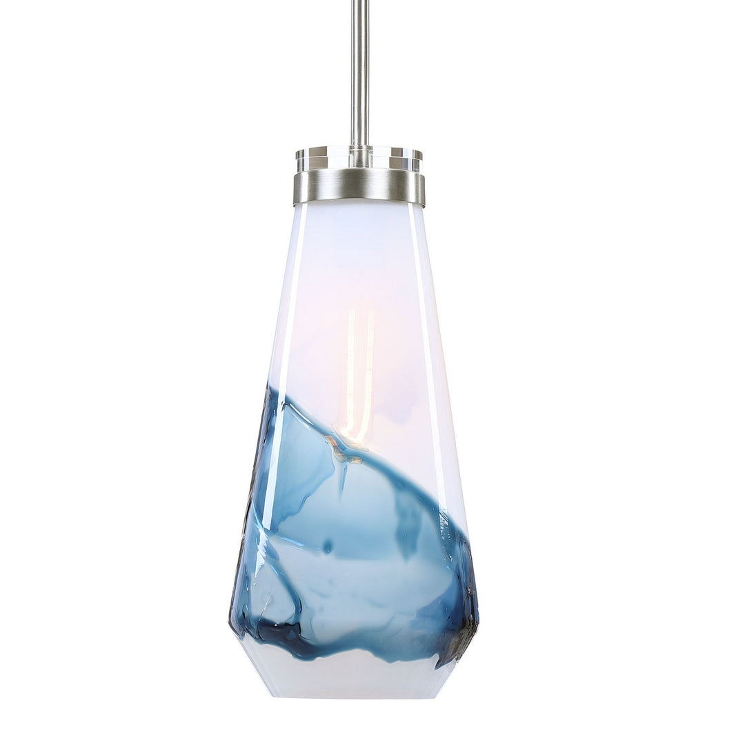 Windswept One Light Mini Pendant in Brushed Nickel - available from The Lighting Shoppe, trusted by Canadian homeowners