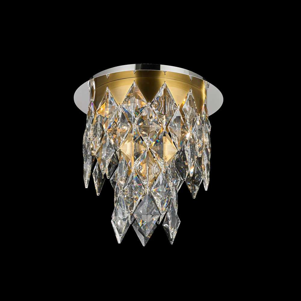 Milan Six Light Close to Ceiling in Antique Brass/Chrome - available from The Lighting Shoppe, trusted by Canadian homeowners