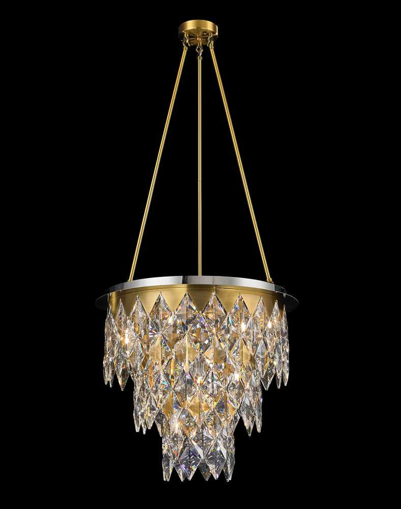 Milan 17 Light Chandelier in Antique Brass/Chrome - available from The Lighting Shoppe, trusted by Canadian homeowners