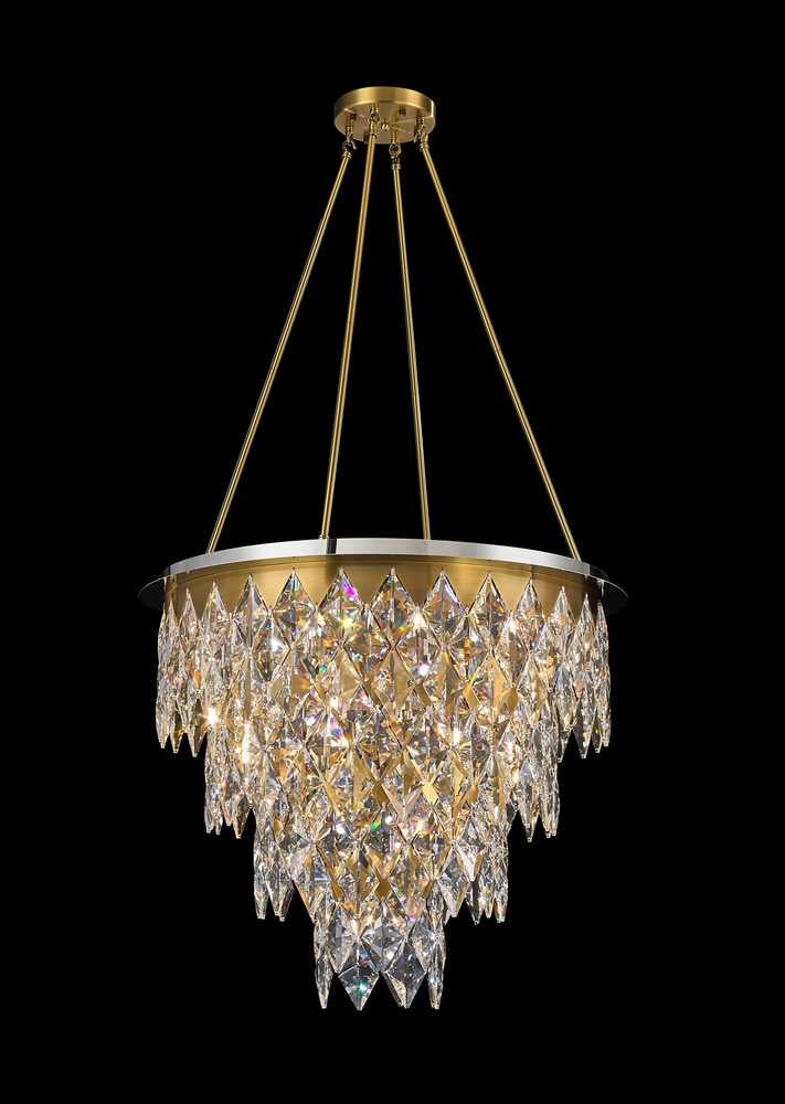 Milan 26 Light Chandelier in Antique Brass/Chrome - available from The Lighting Shoppe, trusted by Canadian homeowners