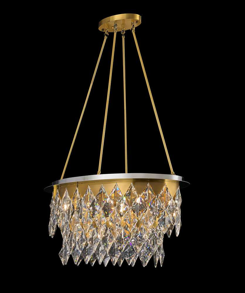 Milan 14 Light Chandelier in Antique Brass/Chrome - available from The Lighting Shoppe, trusted by Canadian homeowners