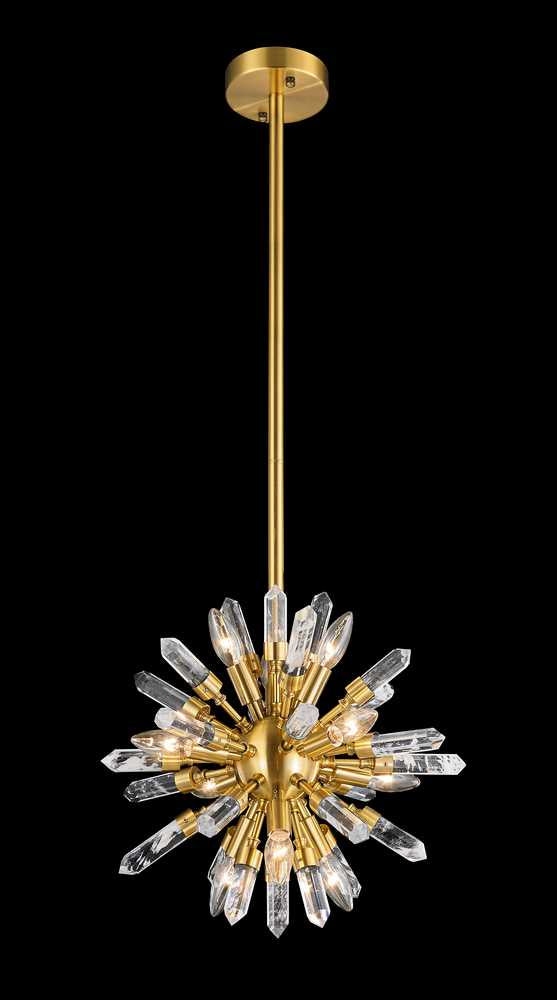 Constellation 16 Light Chandelier in Antique Brass - available from The Lighting Shoppe, trusted by Canadian homeowners