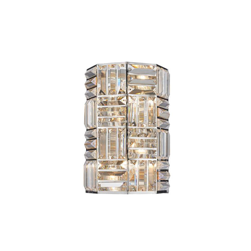 Florence Four Light Wall Sconce in Chrome/Smoke Crystal - available from The Lighting Shoppe, trusted by Canadian homeowners