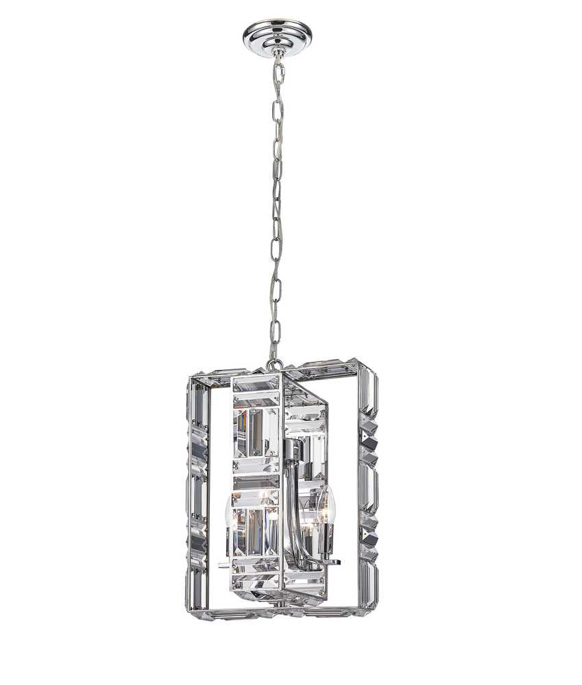 Florence Four Light Pendant in Chrome/Smoke Crystal - available from The Lighting Shoppe, trusted by Canadian homeowners