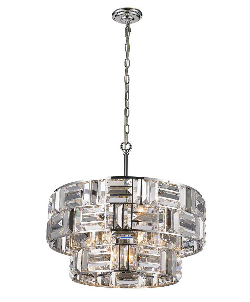 Florence 16 Light Pendant in Chrome/Smoke Crystal - available from The Lighting Shoppe, trusted by Canadian homeowners