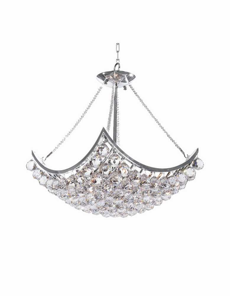 Crystal Ball Six Light Chandelier in Chrome - available from The Lighting Shoppe, trusted by Canadian homeowners