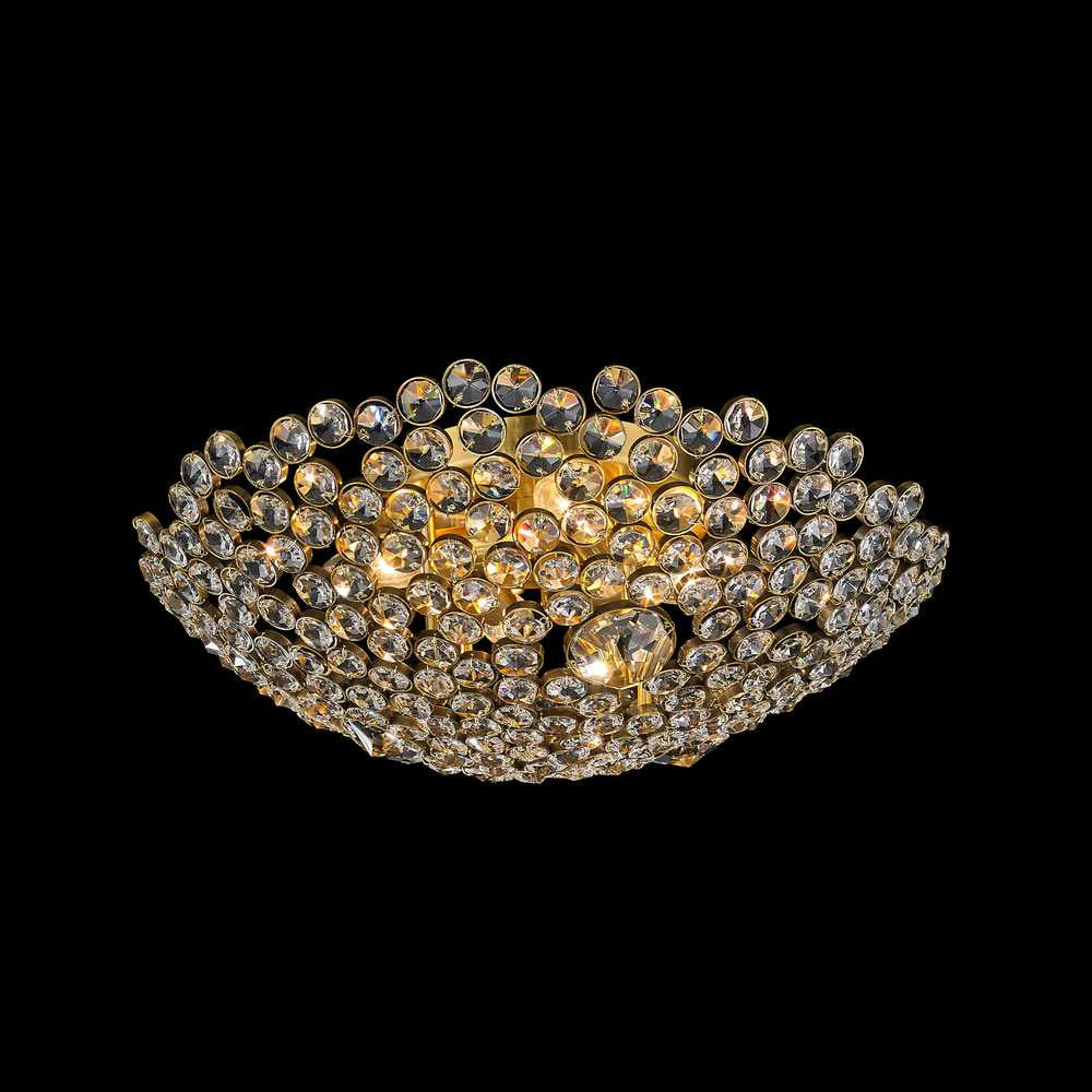 Art Deco Four Light Close to Ceiling in Antique Brass - available from The Lighting Shoppe, trusted by Canadian homeowners