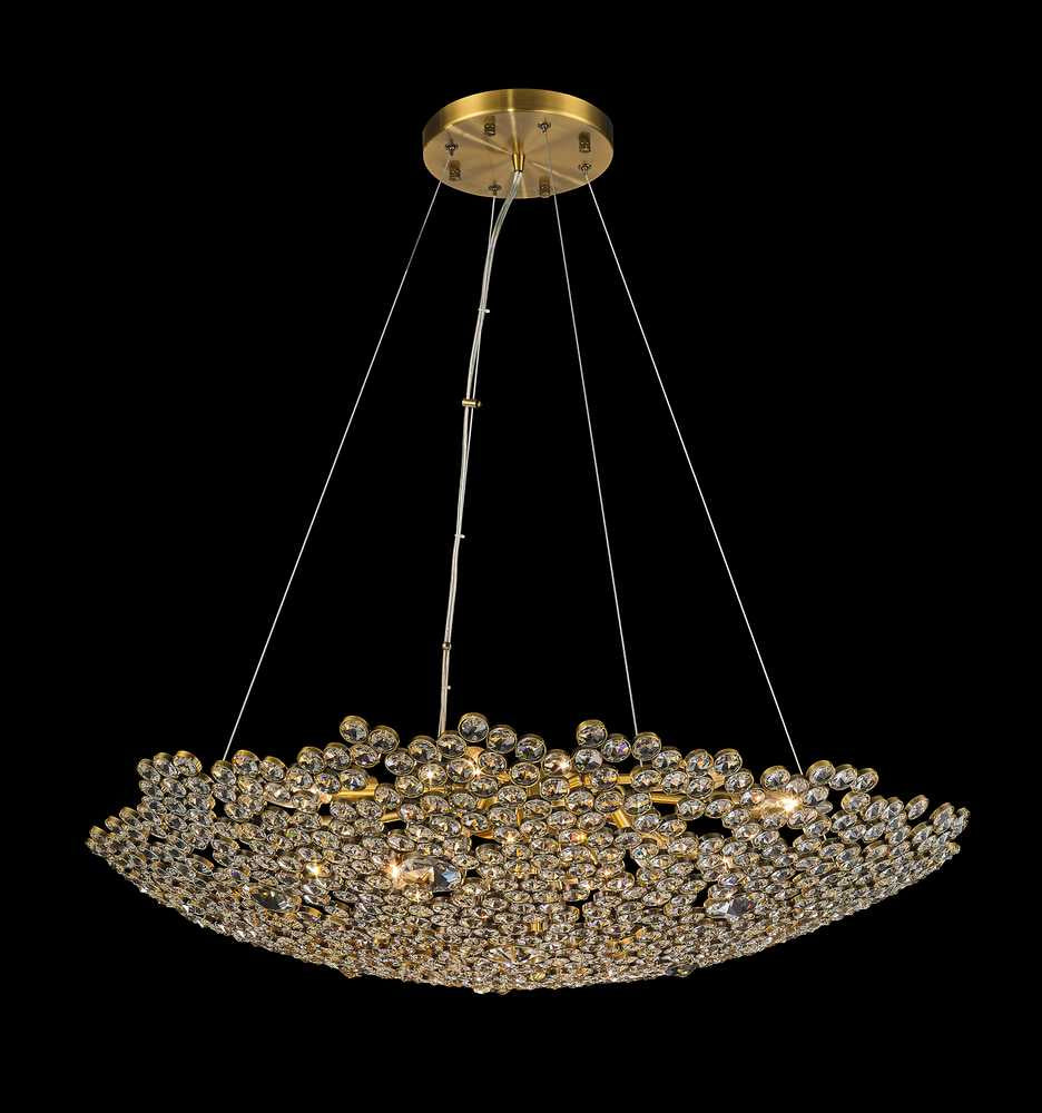 Art Deco 14 Light Pendant in Antique Brass - available from The Lighting Shoppe, trusted by Canadian homeowners