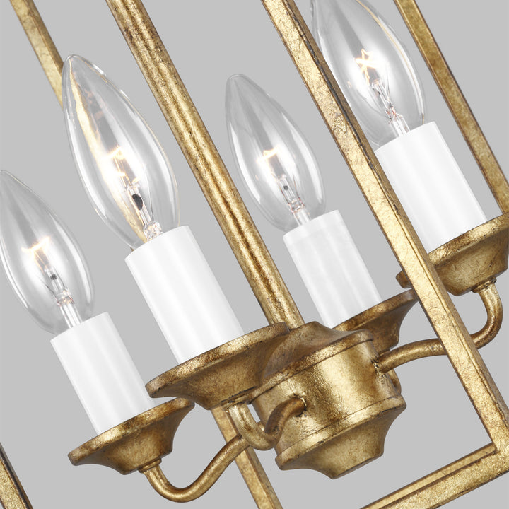 Visual Comfort Studio Canada - AC1004ADB - Four Light Pendant - Bantry House - Antique Gild