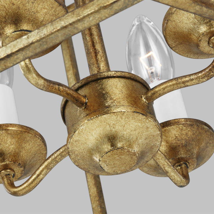 Visual Comfort Studio Canada - AC1004ADB - Four Light Pendant - Bantry House - Antique Gild