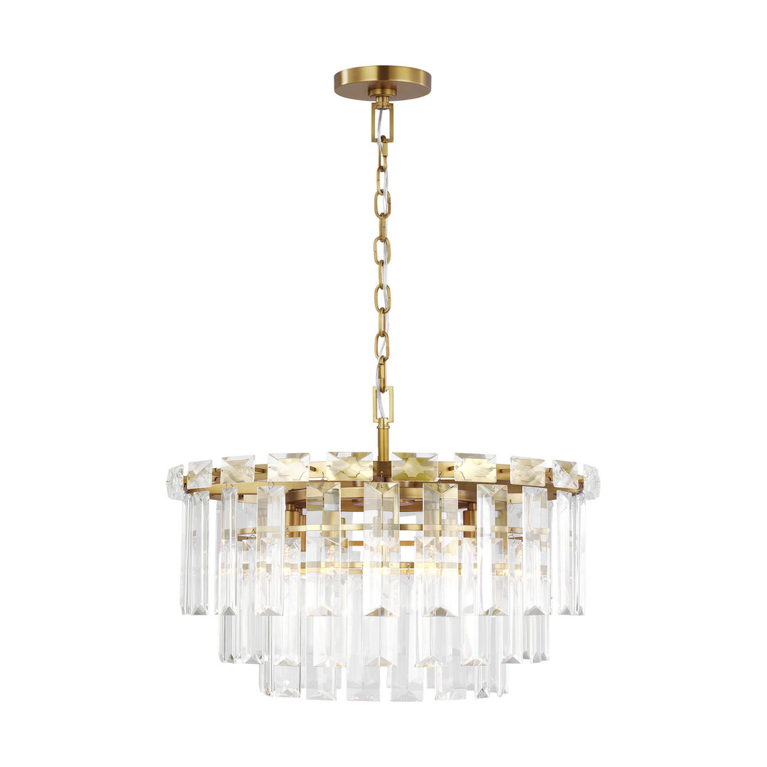 Arden Ten Light Chandelier in Burnished Brass - available from The Lighting Shoppe, trusted by Canadian homeowners