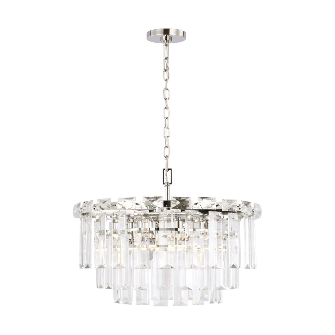 Arden Ten Light Chandelier in Polished Nickel - available from The Lighting Shoppe, trusted by Canadian homeowners