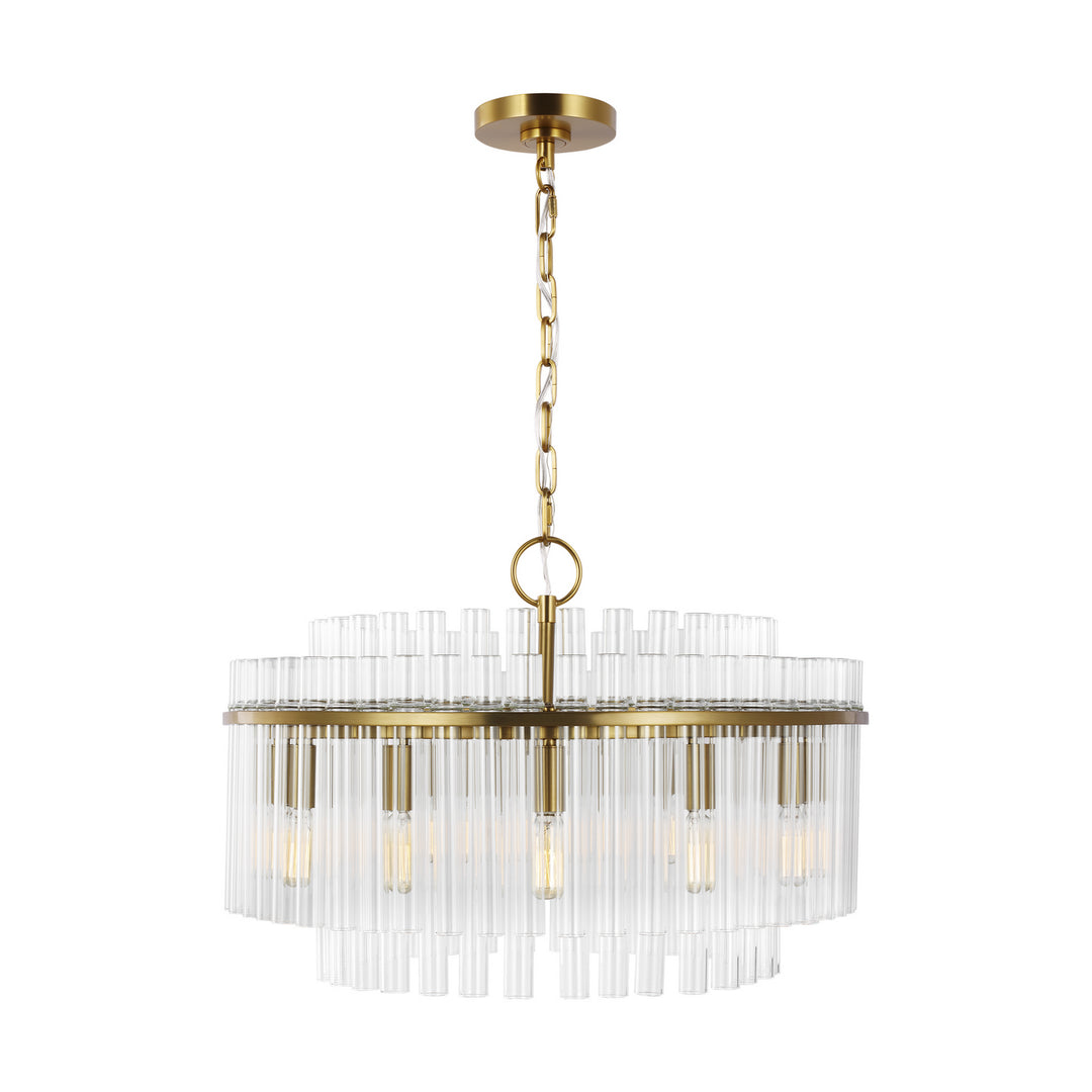 Beckett 12 Light Chandelier in Burnished Brass - available from The Lighting Shoppe, trusted by Canadian homeowners