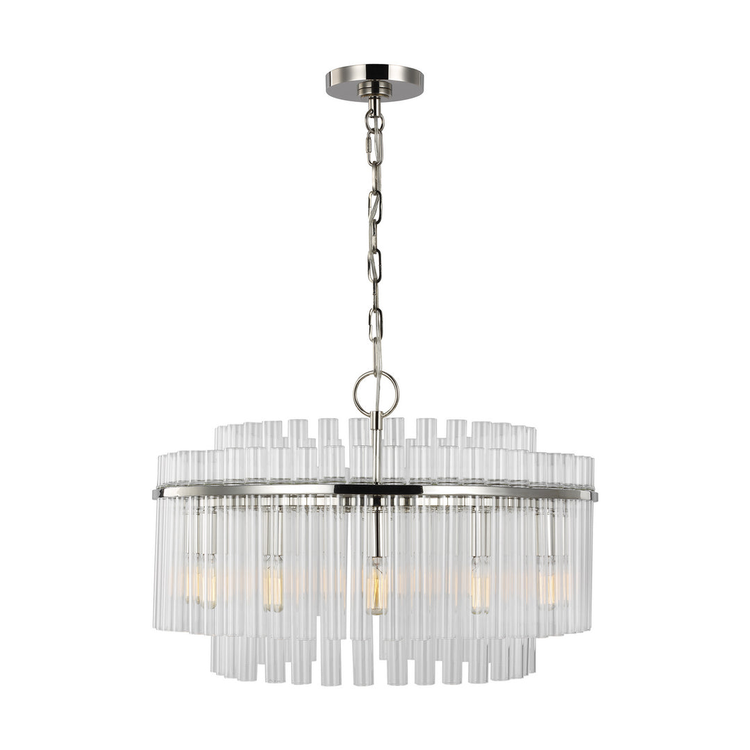Beckett 12 Light Chandelier in Polished Nickel - available from The Lighting Shoppe, trusted by Canadian homeowners
