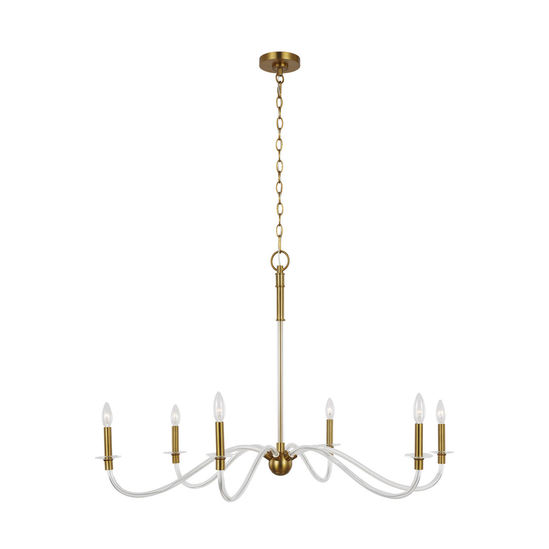 Hanover Six Light Chandelier in Burnished Brass - available from The Lighting Shoppe, trusted by Canadian homeowners