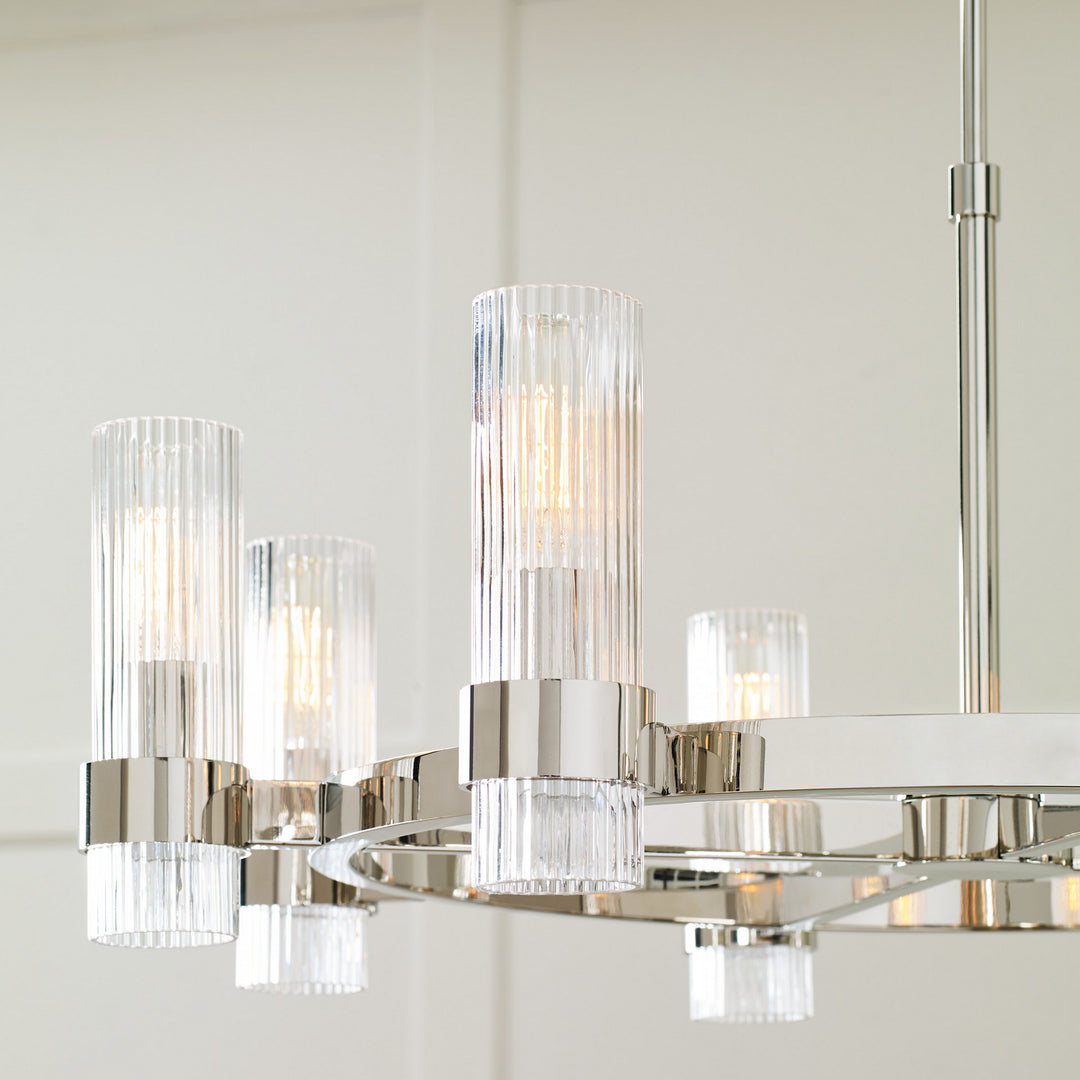 Visual Comfort Studio Canada - CC1378PN - Eight Light Chandelier - Geneva - Polished Nickel