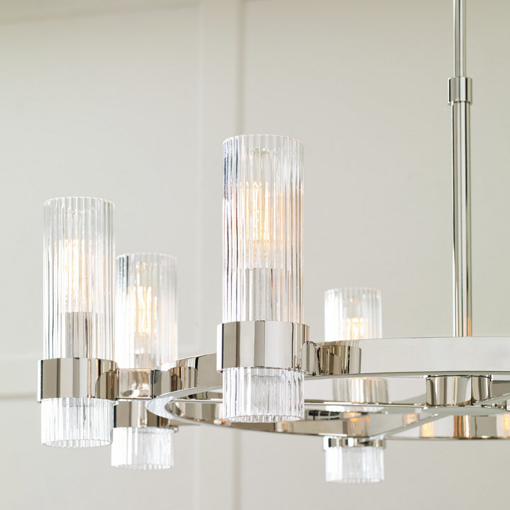 Visual Comfort Studio Canada - CC1378PN - Eight Light Chandelier - Geneva - Polished Nickel