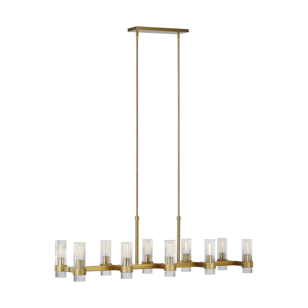 Geneva Ten Light Chandelier in Burnished Brass - available from The Lighting Shoppe, trusted by Canadian homeowners