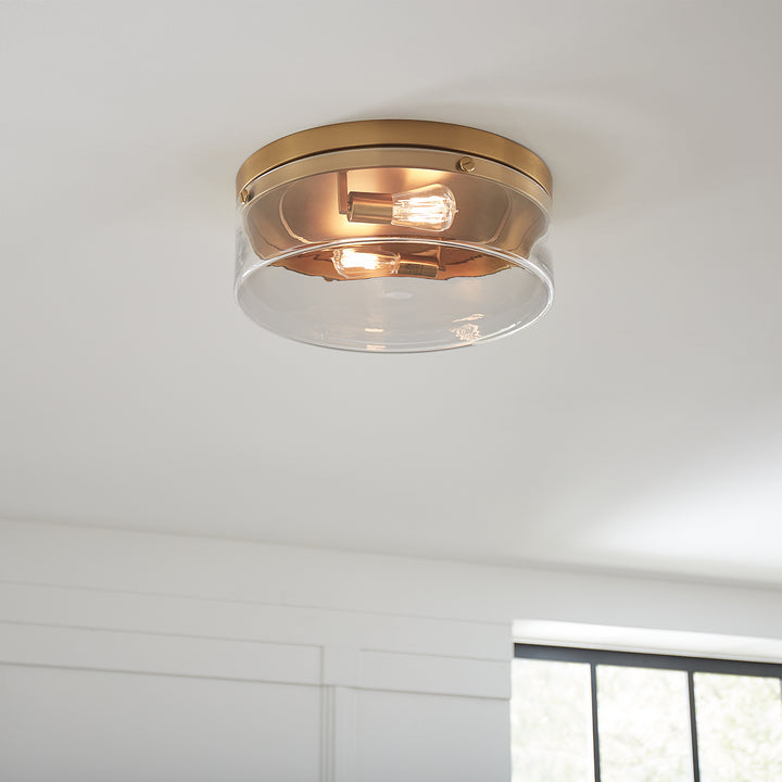 Visual Comfort Studio Canada - CF1032BBS - Two Light Flush Mount - Garrett - Burnished Brass