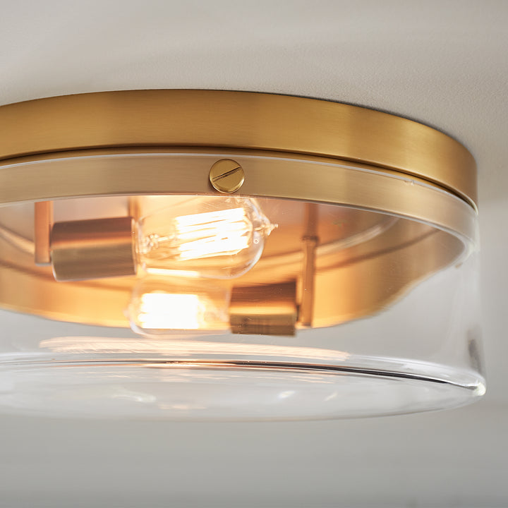 Visual Comfort Studio Canada - CF1032BBS - Two Light Flush Mount - Garrett - Burnished Brass