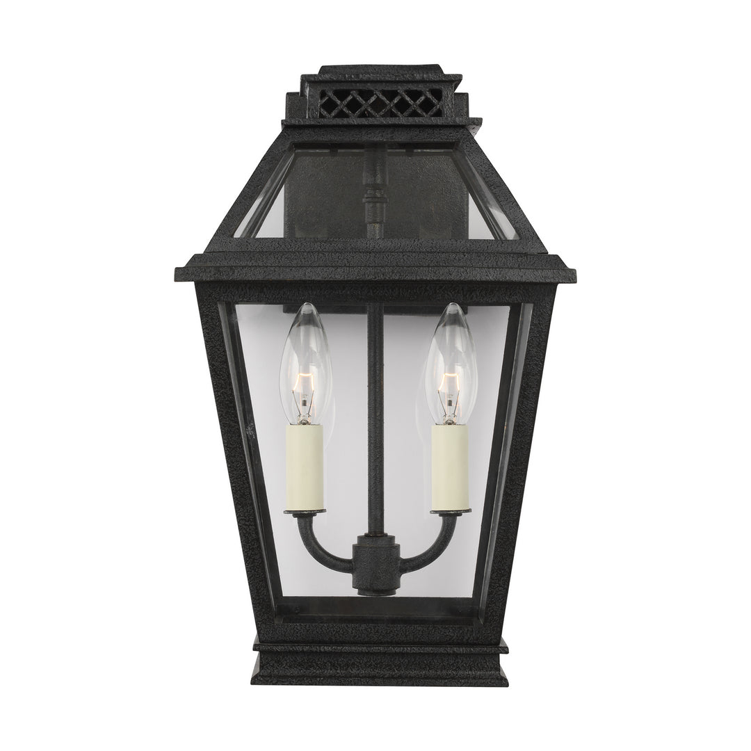 Falmouth Two Light Outdoor Wall Lantern in Dark Weathered Zinc - available from The Lighting Shoppe, trusted by Canadian homeowners