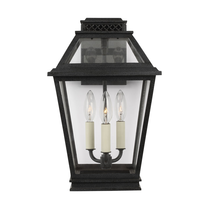 Falmouth Three Light Outdoor Wall Lantern in Dark Weathered Zinc - available from The Lighting Shoppe, trusted by Canadian homeowners