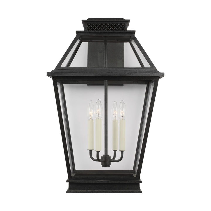 Falmouth Four Light Outdoor Wall Lantern in Dark Weathered Zinc - available from The Lighting Shoppe, trusted by Canadian homeowners