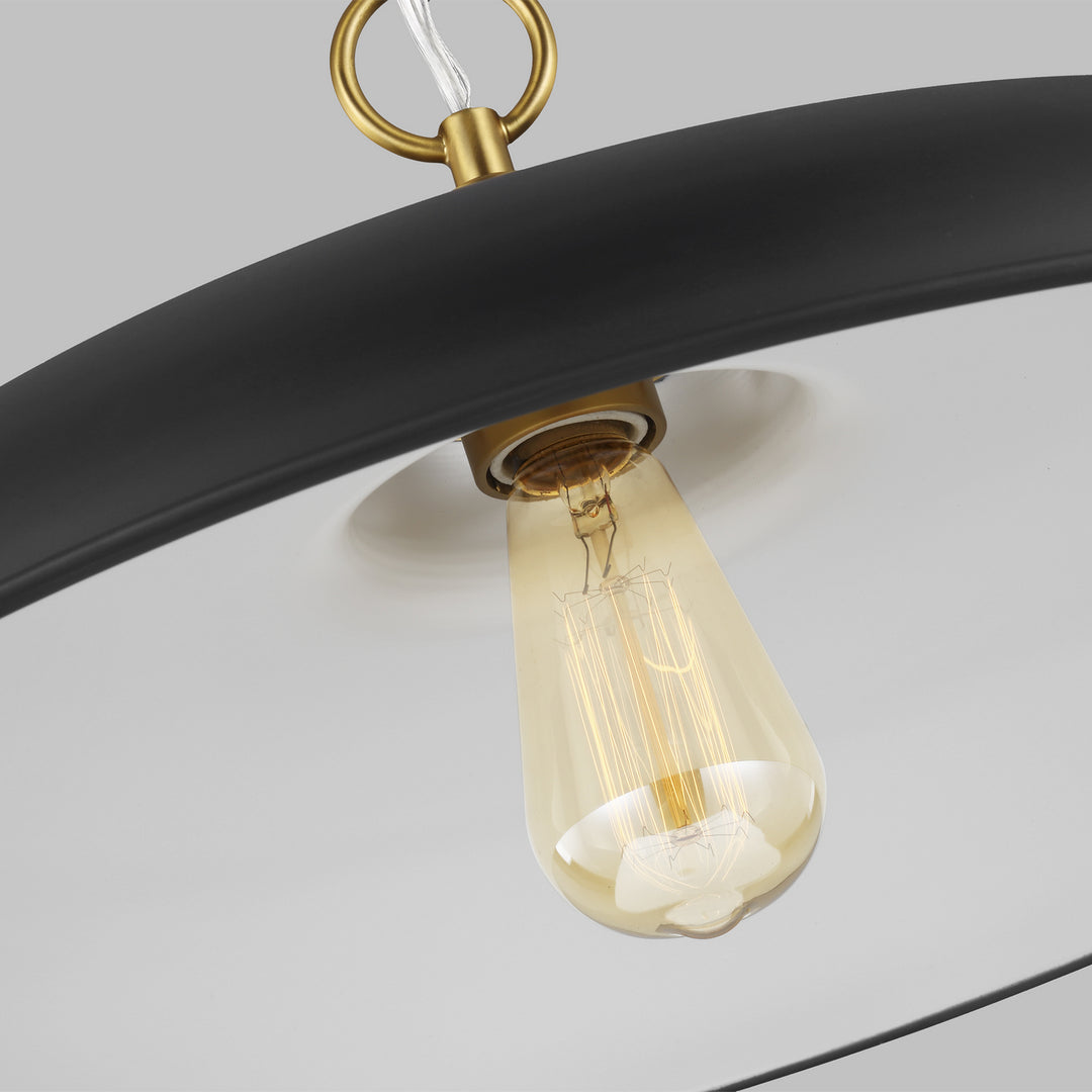 Visual Comfort Studio Canada - CP1231MBKBBS - One Light Pendant - Wellfleet - Midnight Black and Burnished Brass