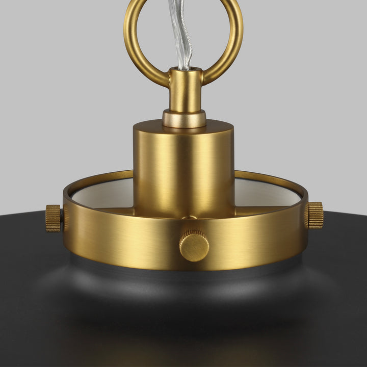 Visual Comfort Studio Canada - CP1231MBKBBS - One Light Pendant - Wellfleet - Midnight Black and Burnished Brass