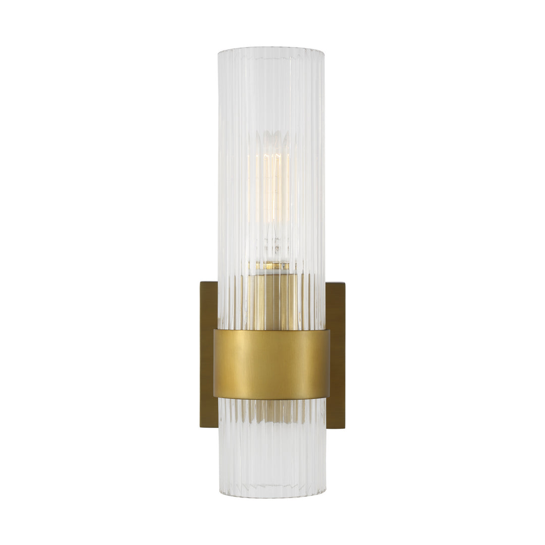 Geneva One Light Wall Sconce in Burnished Brass - available from The Lighting Shoppe, trusted by Canadian homeowners