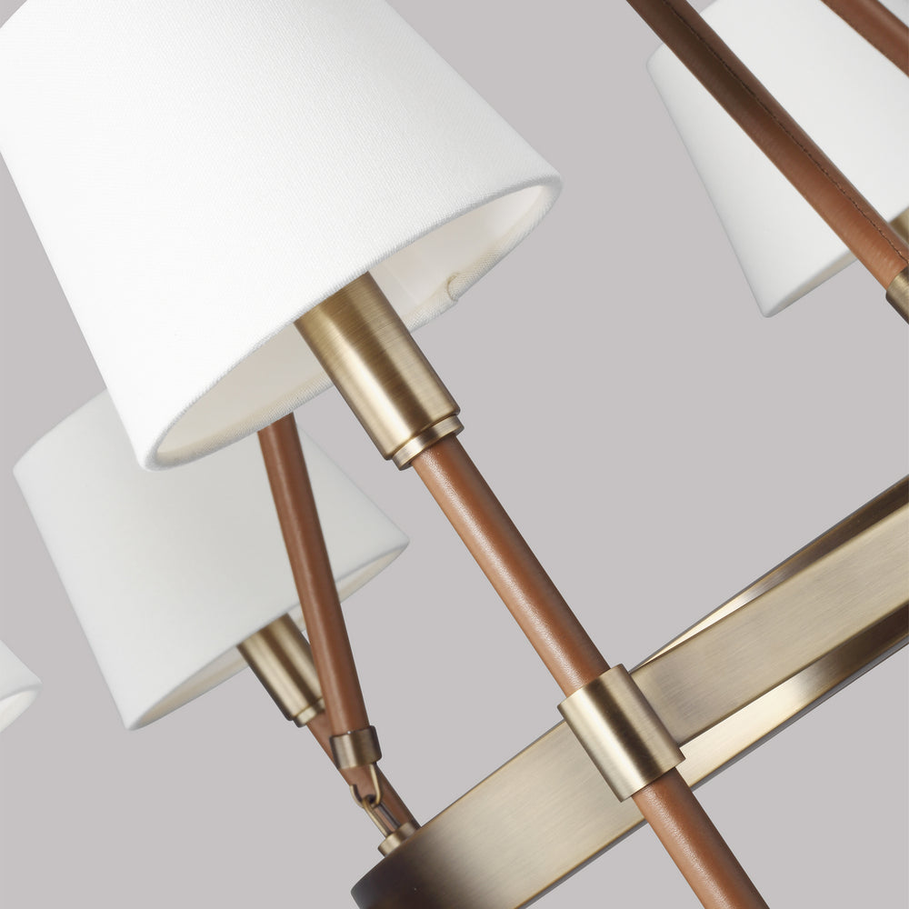 Visual Comfort Studio Canada - LC1006TWB - Six Light Chandelier - Katie - Time Worn Brass