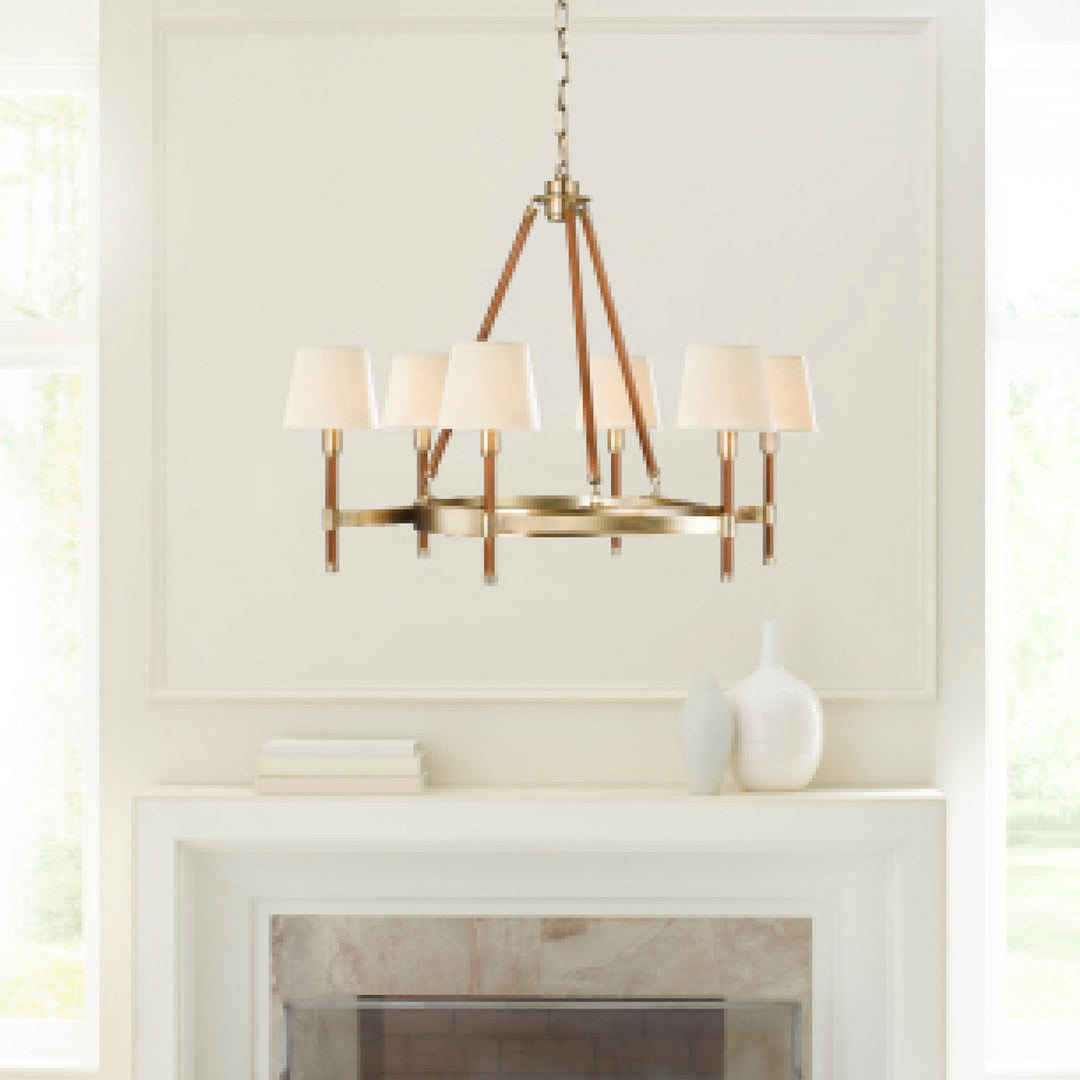 Visual Comfort Studio Canada - LC1006TWB - Six Light Chandelier - Katie - Time Worn Brass