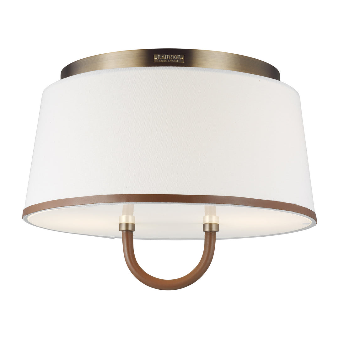 Visual Comfort Studio Canada - LF1002TWB - Two Light Flush Mount - Katie - Time Worn Brass