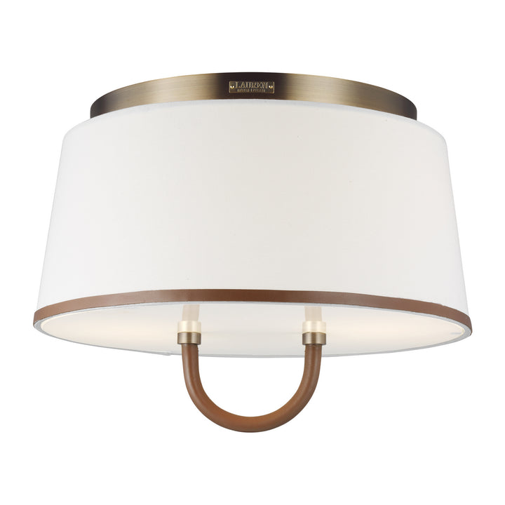 Visual Comfort Studio Canada - LF1002TWB - Two Light Flush Mount - Katie - Time Worn Brass