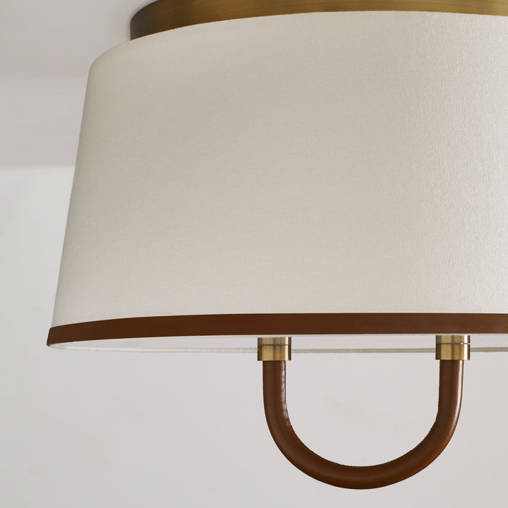 Visual Comfort Studio Canada - LF1002TWB - Two Light Flush Mount - Katie - Time Worn Brass