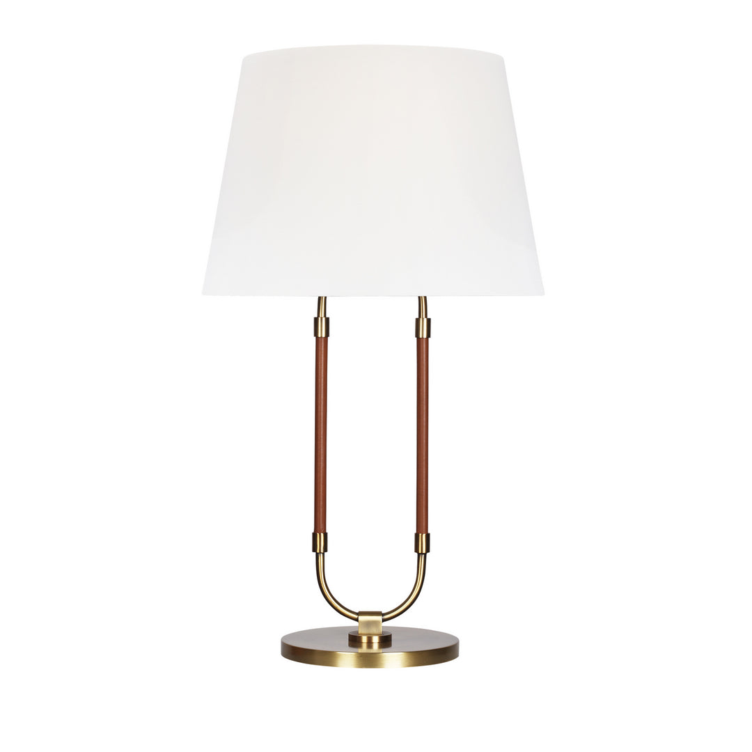 Katie One Light Table Lamp in Time Worn Brass - available from The Lighting Shoppe, trusted by Canadian homeowners