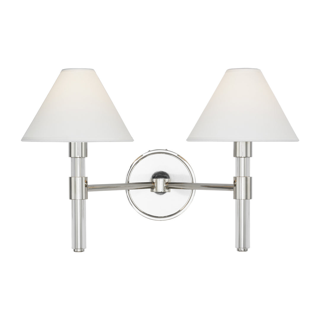 Robert Two Light Vanity in Polished Nickel - available from The Lighting Shoppe, trusted by Canadian homeowners
