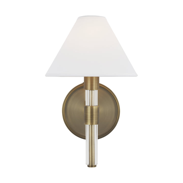 Robert One Light Wall Sconce in Time Worn Brass - available from The Lighting Shoppe, trusted by Canadian homeowners